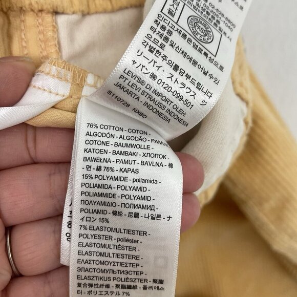 Levi's Corduroy Pull-On Baggy Straight Leg Pants Yellow Men's size Large - Picture 9 of 10